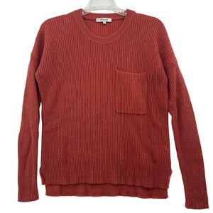 Madewell Burnt Orange Crewneck Sweater Relaxed Fit